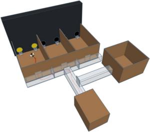 3D model of the experimental apparatus