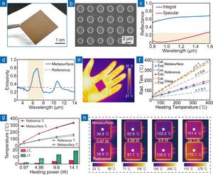 Fabrication and characterization results of the metasurface.
