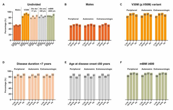 Distribution of gender and of some patient characteristics within phenotypes.