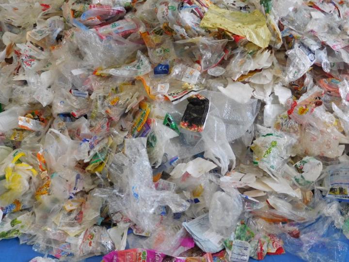Plastic containers and packaging collected for recycling in Japan