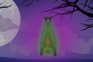 Glowing bat illustration