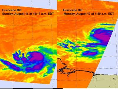 AIRS Time Series of Bill on Aug 16 and 17