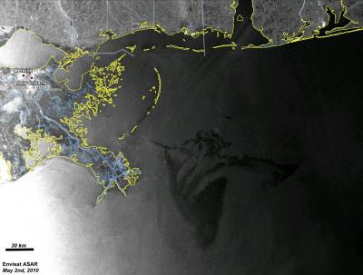 Envisat Radar Image of the Oil Spill