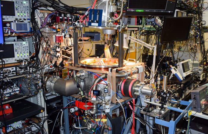 The experimental setup for high-precision measurements on the hydrogen atom