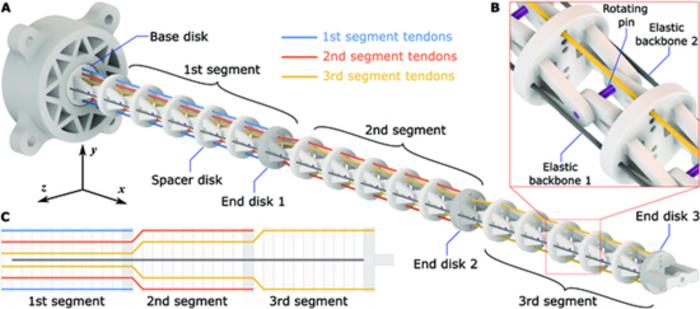 Design of the continuum manipulator.