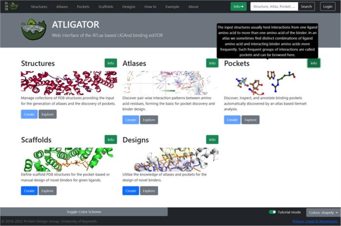 Fig. 1 Landing page of ATLIGATOR web.