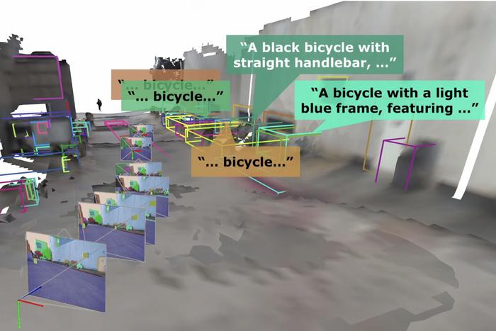 A robot’s virtual view of a street.