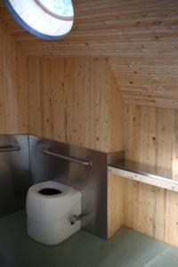 The MycoToilet, a mushroom-powered waterless toilet