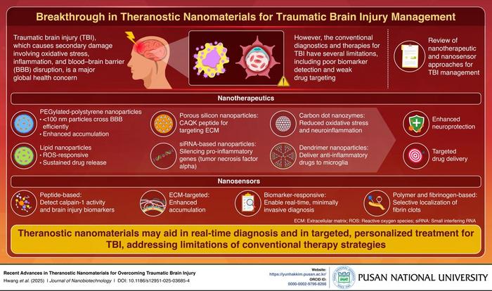Smart nanomaterials for diagnosis and treatment of traumatic brain injury (TBI)