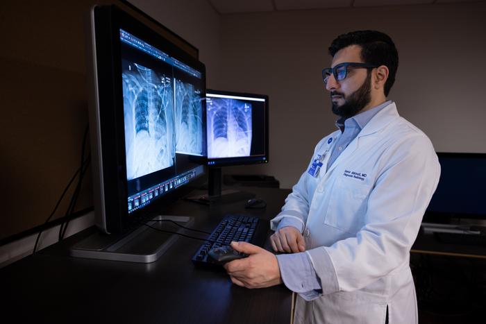 Dr. Abboud in the radiology reading room