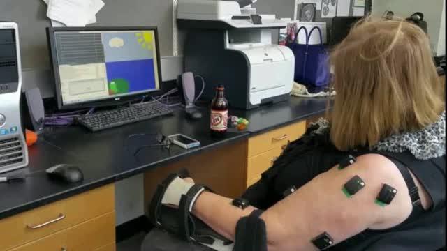 Study Participant Plays Video Game