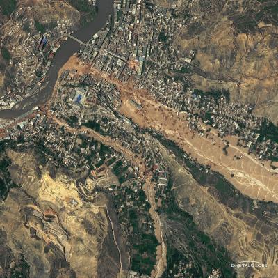 Mudslide in Zhouqu County in Gansu, China
