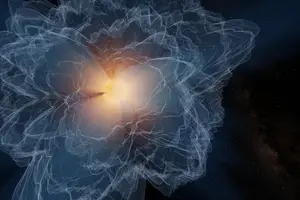 Artist's concept of the boundary of the sun's atmosphere