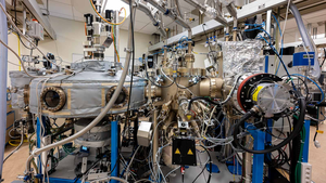 A molecular beam epitaxy machine