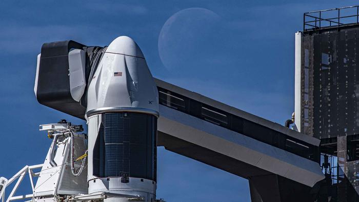 SpaceX Dragon cargo spacecraft on the company’s Falcon 9 rocket