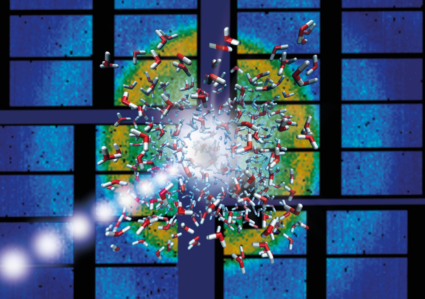 X-ray laser reveals anomalous dynamics of water at ultra-fast heating