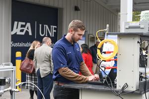 Student working in UNF JEA Lab
