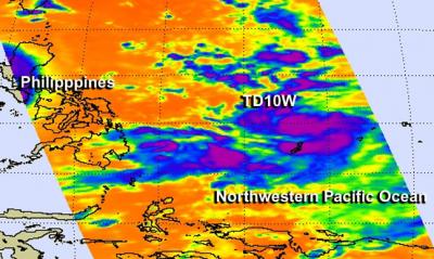 AIRS Image of 10W