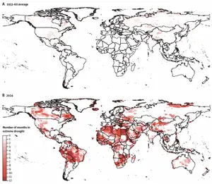 Extreme drought map