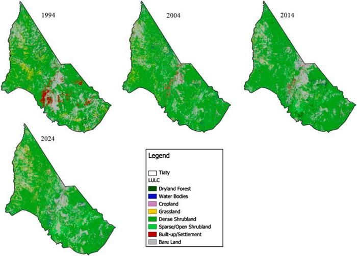 Fig. Land use/land cover from 1994 to 2024