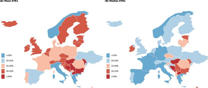 Effective tax rates of multinational corporations: Country-level estimates