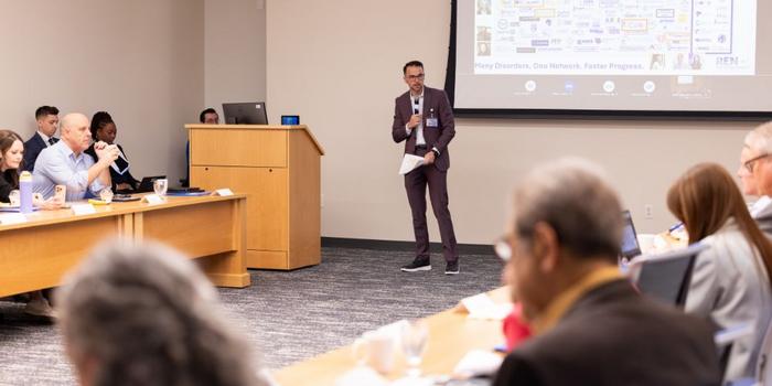 Dennis Lal speaks at Rare Disease Family Foundations Symposium