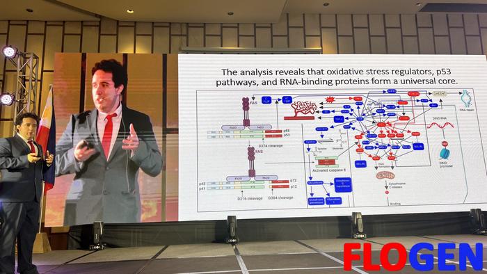 Davis Joseph during the SIPS 2025 Summit Plenary Presentation describing his major discovery linked to curing cancer independent of the organs they develop in