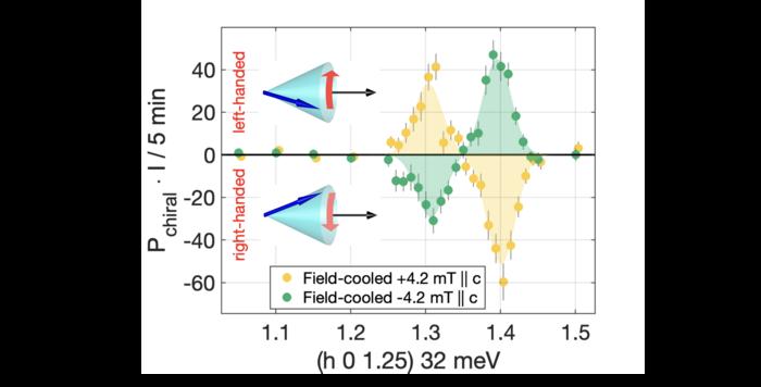 Reversible switching of magnon chirality.