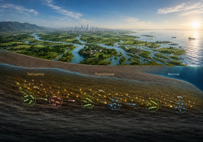 Artist’s Impression of Ammonium Accumulation beneath the Pearl River Delta
