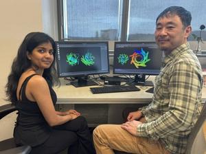 WRAPs researchers at computers used in protein design