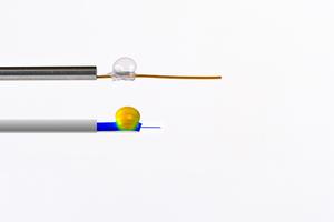 Probe with inflated cushion