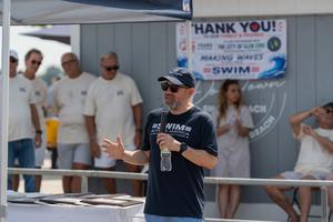 Dr. Luis Diaz at the Swim Across America - Long Island Sound open water swim.