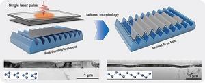 Ultrafast Laser Shock Straining in Chiral Chain 2D Materials: Mold Topology‑Controlled Anisotropic Deformation