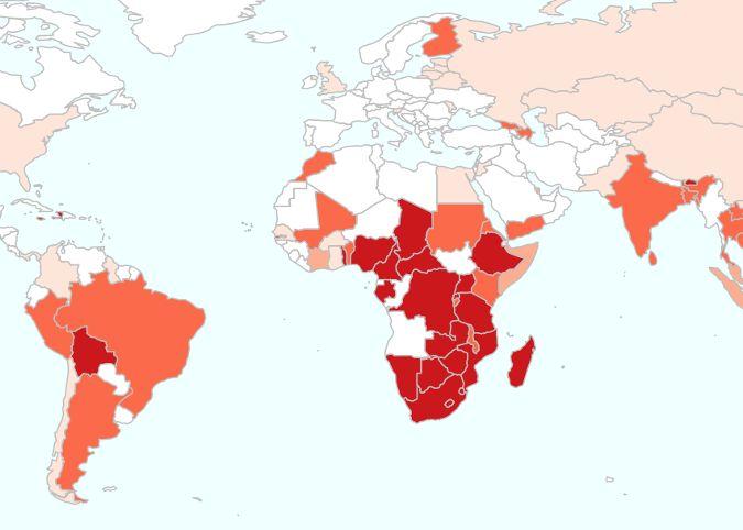 Antenatal Syphilis Prevalences by Country for the Period 1990-1999