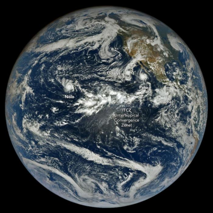 Busy tropical cyclone activity in the Pacific