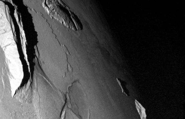 Mongibello Mons on Jupiter's Moon Io at Sunset