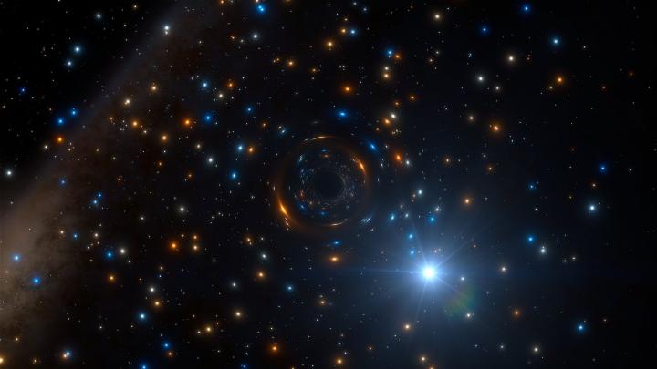 Artist's Impression of the Black Hole Binary System in NGC 3201