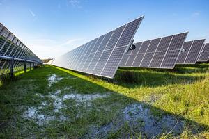 Solar park on peatland.