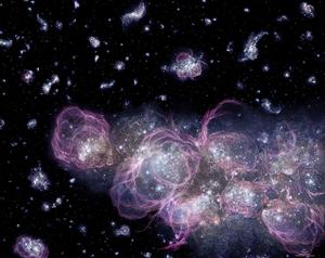 Artist’s conception of early star formation