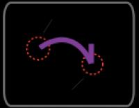 Single Electron Curly Fish Hook Arrow