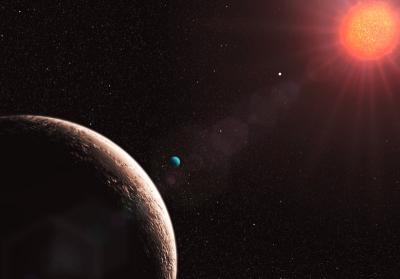 Artist's Impression of the Newly Discovered Planetary System Gliese 581