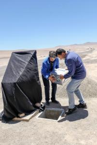 Time capsule being buried at the CTAO-South site