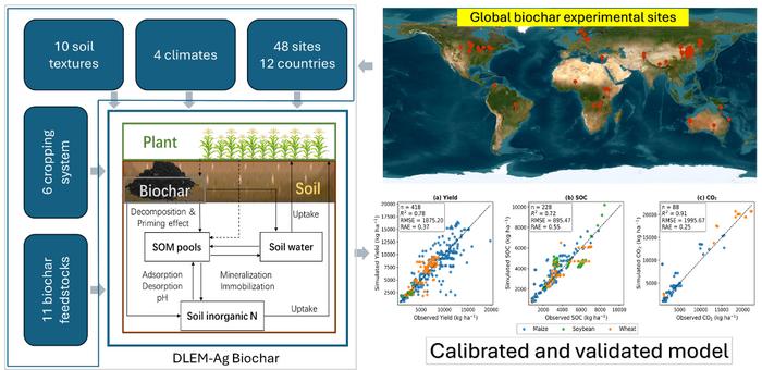 Global evaluation of a new biochar model for supporting climate-smart agriculture