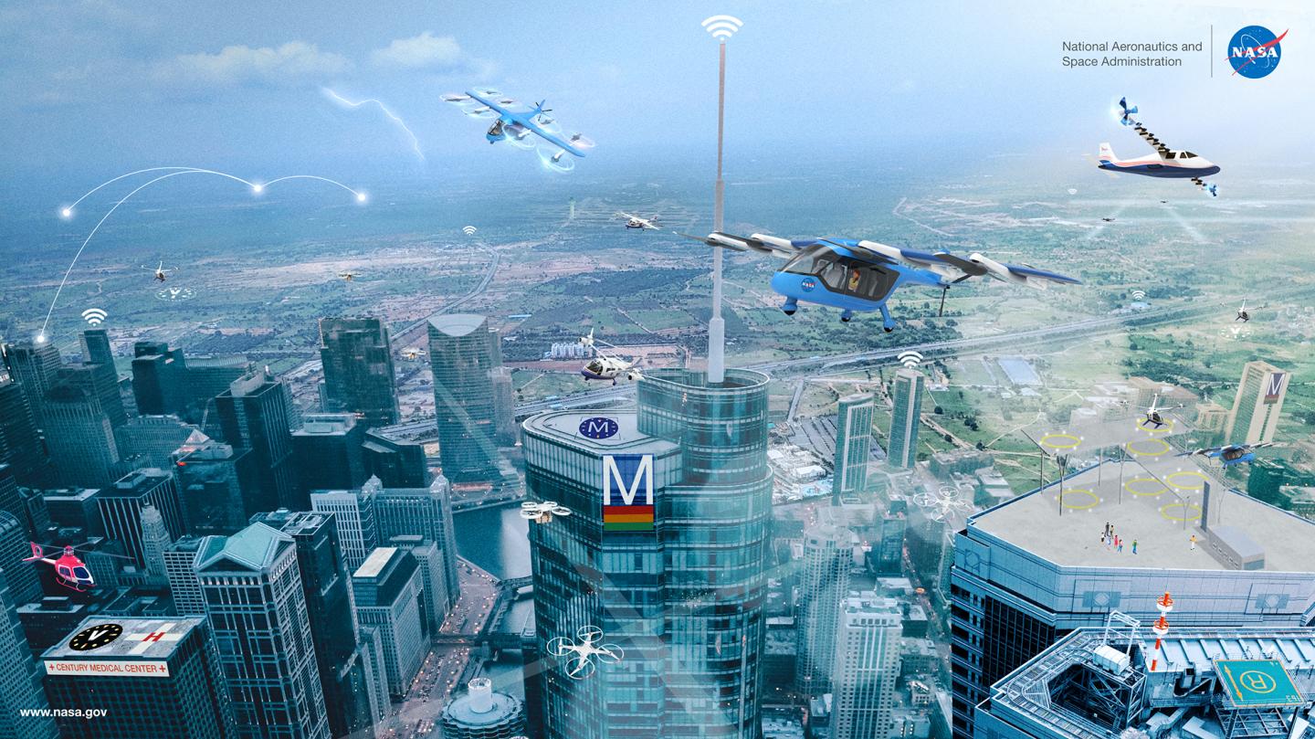 Graphic example of autonomous cargo transportation vehicles