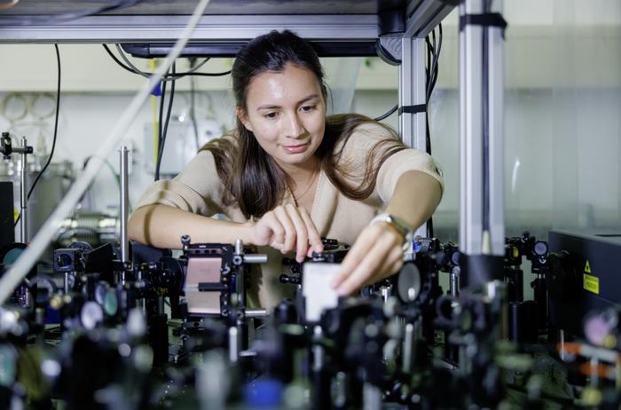 At the TELBE terahertz source, Tatiana Aureliia Uaman Svetikova investigates how ultrathin Dirac materials can convert radio signals into much higher terahertz frequencies at room temperature.