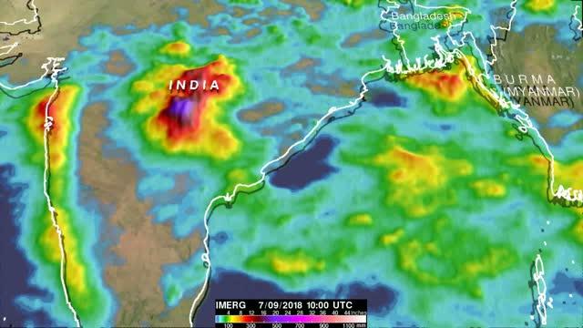 IMERG Video of Rainfall Over India