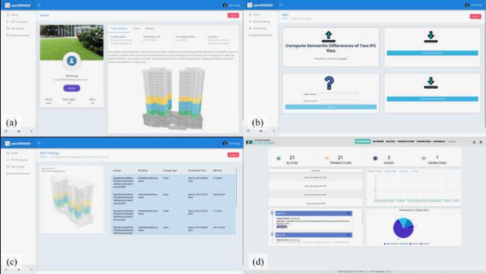 Screenshots of the implemented openBIMdisk virtual disk