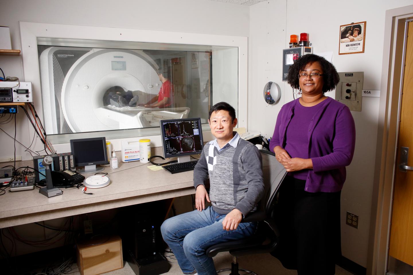 Sharlene Newmanand senior scientist Hu Cheng, Indiana University