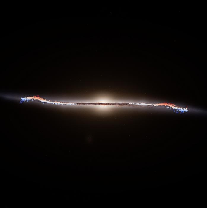 Gaia discovers our galaxy’s great wave (edge-on)