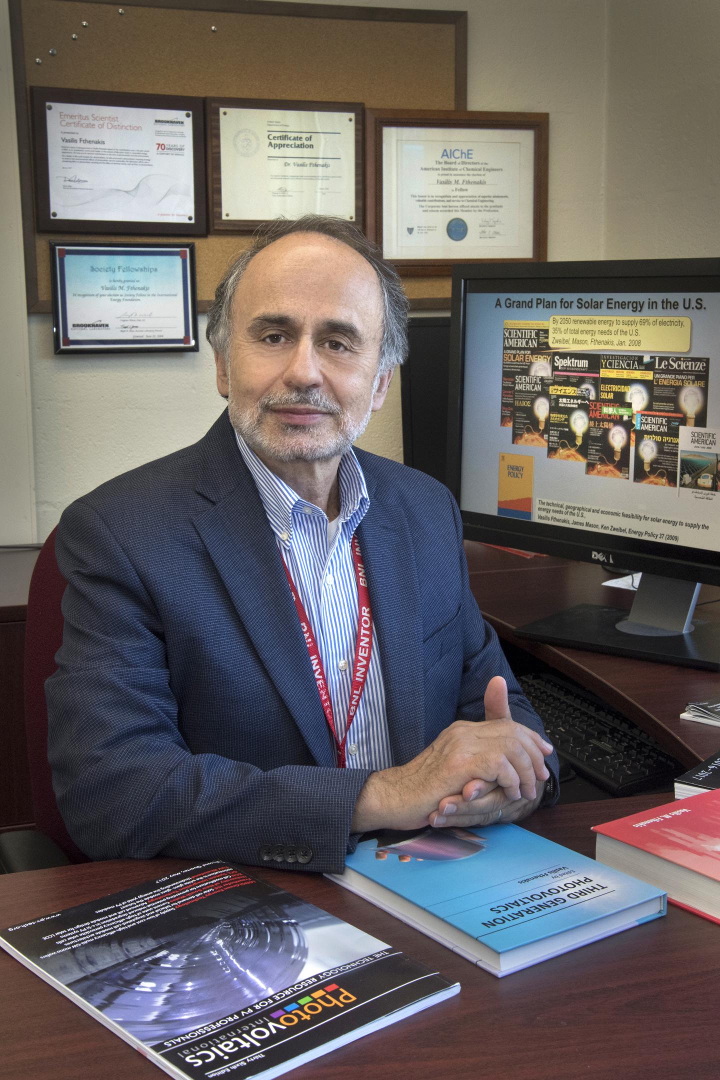 Brookhaven Lab Senior Scientist Emeritus Vasilis Fthenakis